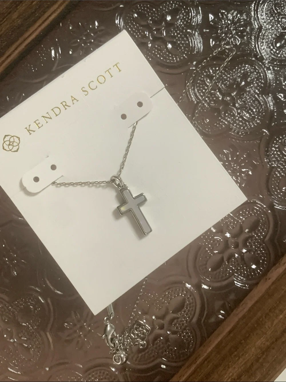 Kendra Scott Kids Silver Cross Necklace - Silver